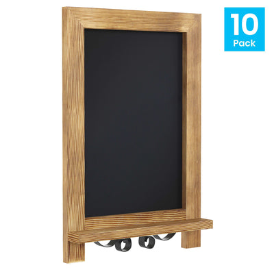 Canterbury Tabletop Magnetic Chalkboards Sign with Metal Scrolled Legs, Hanging Wall Chalkboards, Countertop Memo Board