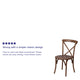 Pecan |#| Stackable Pecan Wood Cross Back Chair - Dining Room Seating