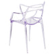 Transparent Fluid Style Stacking Side Chair - Accent & Side Chair