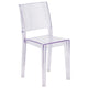 Transparent Stacking Side Chair - Armless Side Chair - Resin Stack Chair