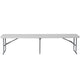 10.25inchW x 71inchL Bi-Fold Granite White Plastic Bench with Carrying Handle