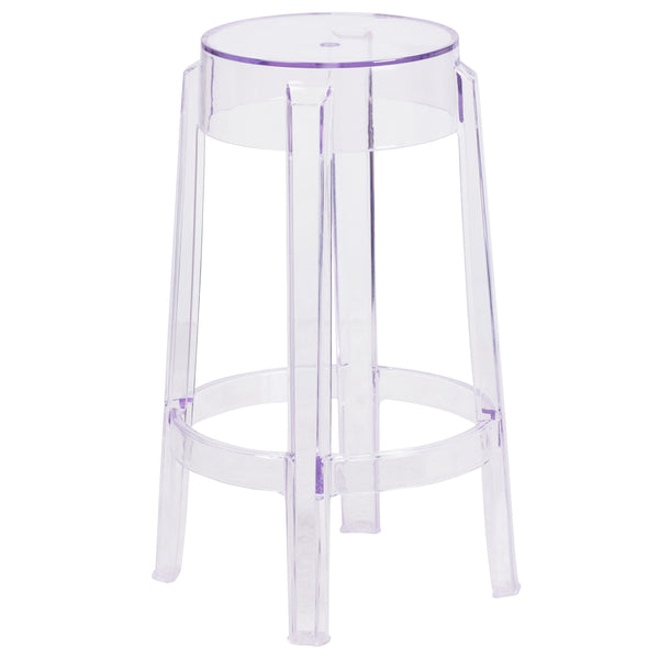 25.75inch High Transparent Counter Height Stool - Restaurant & Bar Furniture