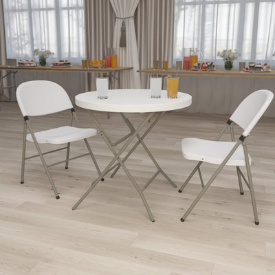2.63-Foot Round Plastic Folding Table