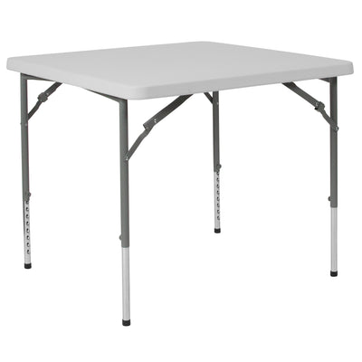 2.79-Foot Square Height Adjustable Plastic Folding Table
