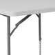 2.79-Foot Square Height Adjustable Granite White Plastic Folding Table