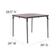 Brown |#| 2.83-Foot Square Bi-Fold Brown Wood Grain Plastic Folding Table with Handle