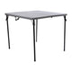 Gray |#| 2.83-Foot Square Bi-Fold Gray Plastic Folding Table with Carrying Handle