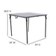 Gray |#| 2.83-Foot Square Bi-Fold Gray Plastic Folding Table with Carrying Handle