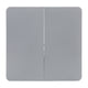 Gray |#| 2.83-Foot Square Bi-Fold Gray Plastic Folding Table with Carrying Handle