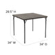 Dark Gray |#| 2.83-Foot Square Bi-Fold Dark Gray Plastic Folding Table with Carrying Handle