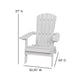 White |#| Set of 2 Indoor/Outdoor Folding Adirondack Chairs with Side Table in White