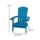 Blue |#| Set of 2 Indoor/Outdoor Folding Adirondack Chairs with Side Table in Blue