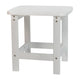 White |#| Indoor/Outdoor Adirondack Style Side Table and 2 Chair Set in White