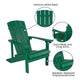 Green |#| Indoor/Outdoor Adirondack Style Side Table and 2 Chair Set in Green