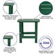 Green |#| Indoor/Outdoor Adirondack Style Side Table and 2 Chair Set in Green