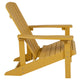 Yellow |#| Indoor/Outdoor Adirondack Style Side Table and 2 Chair Set in Yellow