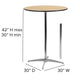 Natural |#| 30" Round Wood Cocktail Table with 30" and 42" Columns