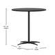 Black |#| 30" Round Wood Cocktail Table with 30" and 42" Columns