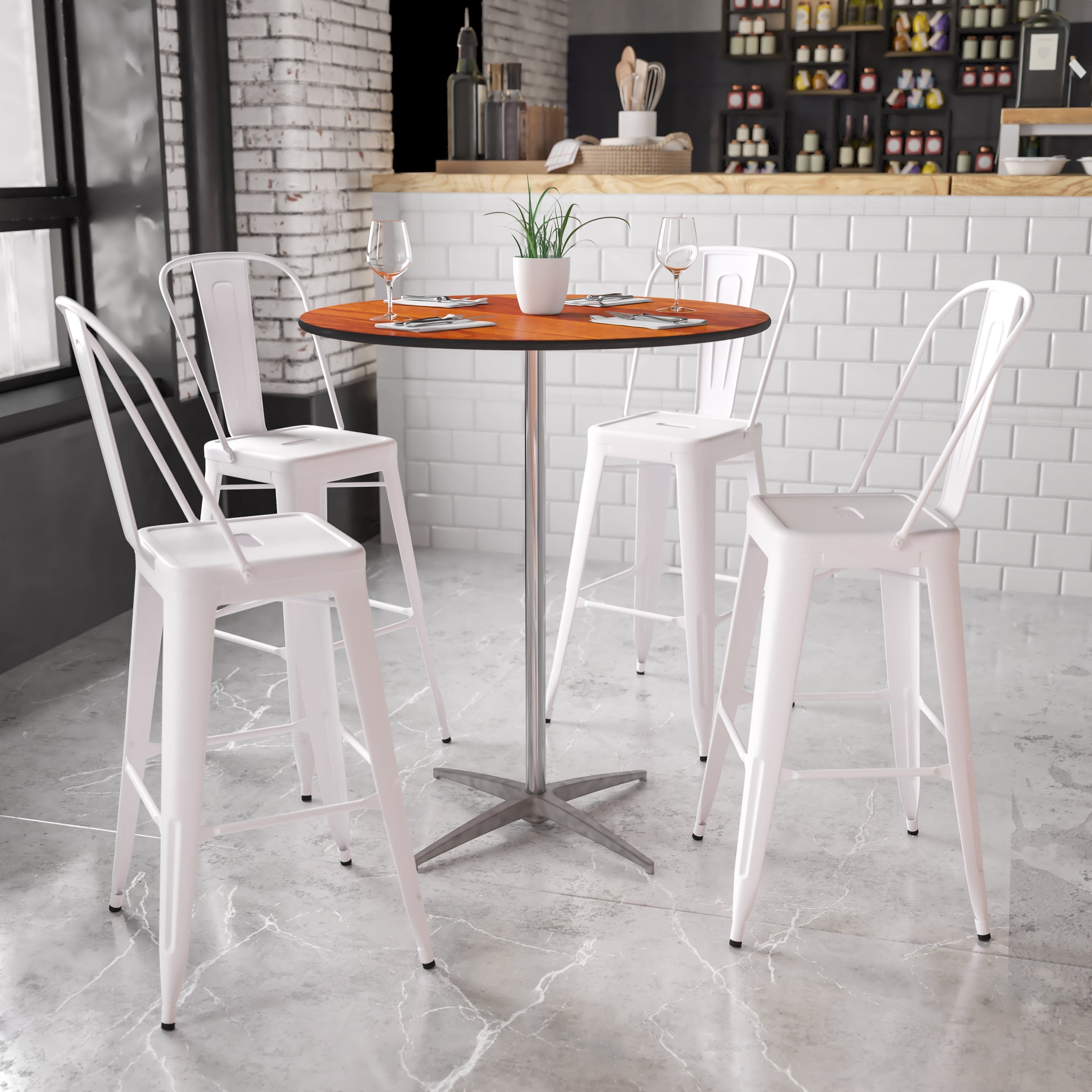 36RD Pub Table 2 Columns BFDH 36 COTA Best Chiavari Chairs
