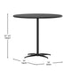 Black |#| 36" Round Wood Commercial Grade Cocktail Table with 30" and 42" Columns