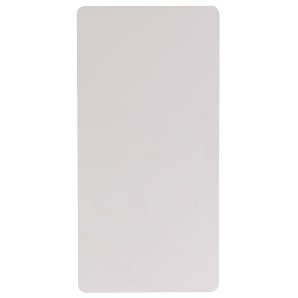 4-Foot Granite White Plastic Folding Table - Banquet / Event Folding Table