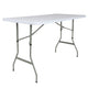 4.93-Foot Height Adjustable Granite White Plastic Folding Table - Activity Table