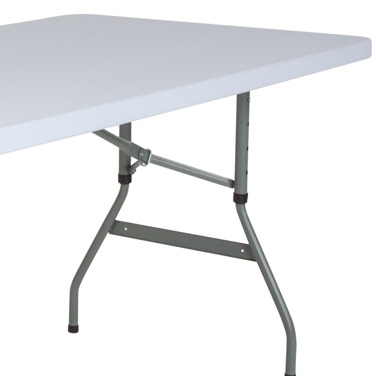 4.93-Foot Height Adjustable Granite White Plastic Folding Table - Activity Table