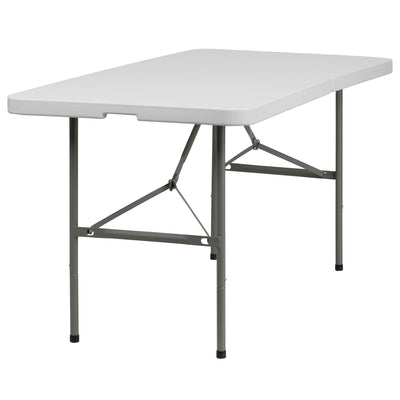 5-Foot Bi-Fold Plastic Folding Table