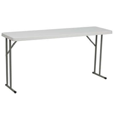 5-Foot Plastic Folding Training Table - View 1