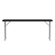 Black |#| 6-Foot Inch Rectangle Black Plastic Folding Training / Seminar Table