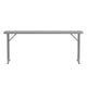 Gray |#| 6-Foot Inch Rectangle Gray Plastic Folding Training / Seminar Table