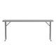 Gray |#| 6-Foot Inch Rectangle Gray Plastic Folding Training / Seminar Table