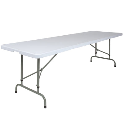 8-Foot Height Adjustable Plastic Folding Table