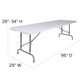 8-Foot Height Adjustable Granite White Plastic Folding Event Table