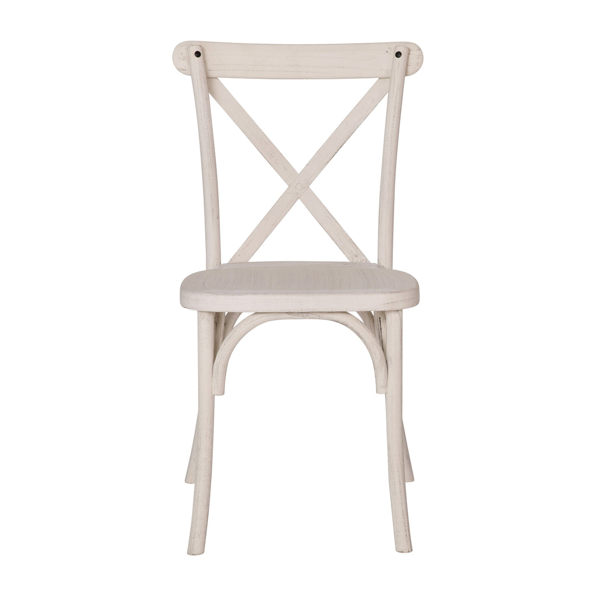 White |#| White Resin X-Back Chair