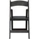 Antique Black |#| Antique Black Wood Folding Chair with Vinyl Padded Seat