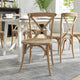 Medium Natural White Grain |#| Medium Natural With White Grain X-Back Chair