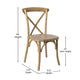 Medium Natural White Grain |#| Medium Natural With White Grain X-Back Chair