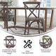 Dark Driftwood |#| Gray Wash Dark Driftwood X-Back Dining Chairs