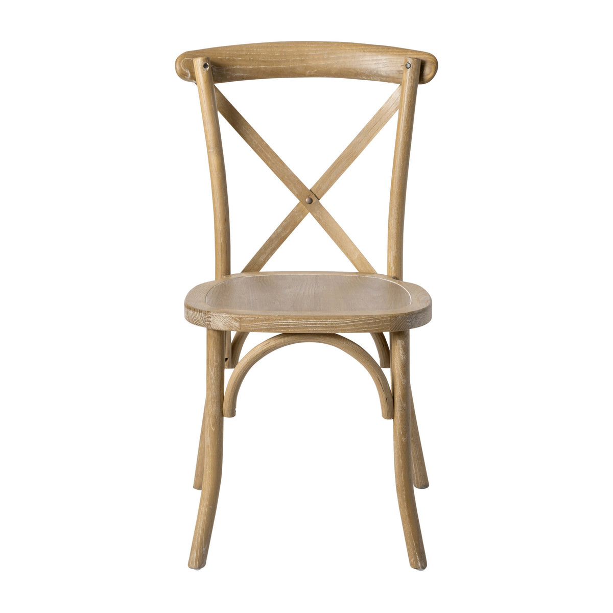 Medium Natural White Grain |#| Medium Natural With White Grain X-Back Chair