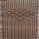 Clear/Dark Brown |#| 28inch SQ Glass Metal Table with Dk Brown Rattan Edging & 2 Dk Brown Rattan Chairs