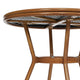 Black & White Rattan/Natural Frame |#| Indoor/Outdoor Commercial Bistro Set with Table and 4 Chairs in Blk/Wht