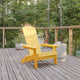 Yellow |#| All-Weather Poly Resin Folding Adirondack Chair in Yellow - Patio Chair