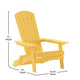 Yellow |#| All-Weather Poly Resin Folding Adirondack Chair in Yellow - Patio Chair