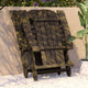 Mahogany |#| All-Weather Poly Resin Folding Adirondack Chair in Mahogany - Patio Chair