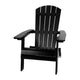 Black |#| All-Weather Poly Resin Folding Adirondack Chair in Black - Patio Chair