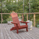 Red |#| All-Weather Poly Resin Folding Adirondack Chair in Red - Patio Chair