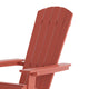 Red |#| All-Weather Poly Resin Folding Adirondack Chair in Red - Patio Chair