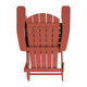 Red |#| All-Weather Poly Resin Folding Adirondack Chair in Red - Patio Chair