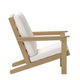 Natural Cedar/Cream |#| All-Weather Poly Resin Adirondack Loveseat & Cushions - Natural Cedar/Cream